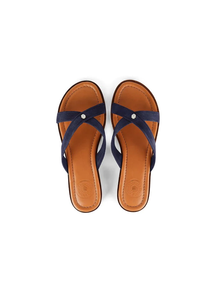 The Holkham Women's Sandal - Navy Suede