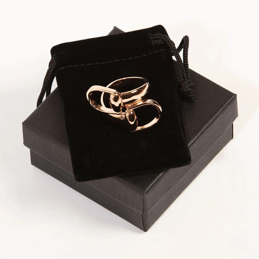 Snaffle Scarf Ring Rose Gold Finish