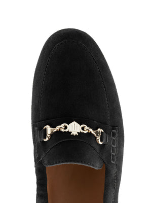 The Newmarket Women's Loafer - Black Suede