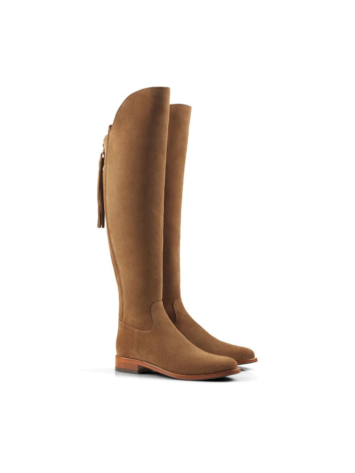 The Amira Women's Over-the-Knee Boot - Tan Suede