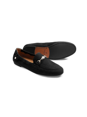 The Newmarket Women's Loafer - Black Suede