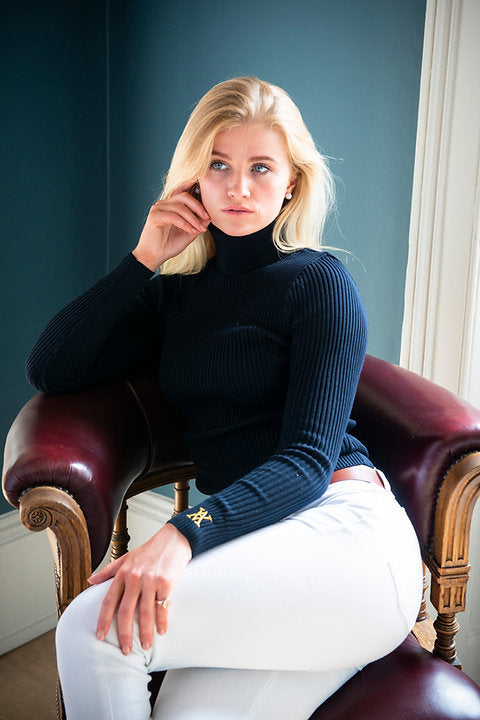 The Elizabeth Roll Neck - Navy