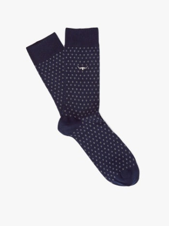 Nelson sock Navy/Grey Spots