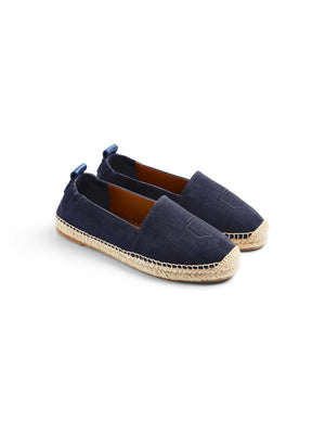 Fairfax & Favor Monaco Flat Navy Espadrilles