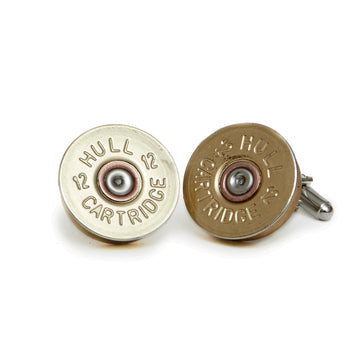 12 Bore Cufflinks Blue and Gold
