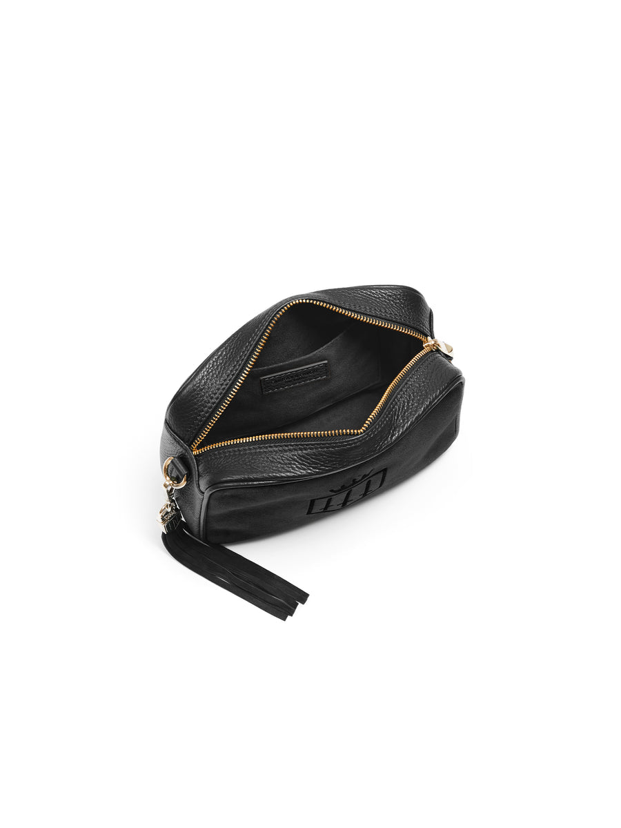 The Finsbury Women's Crossbody Bag - Black Suede