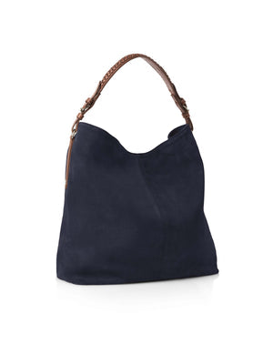 The Tetbury Women's Tote Bag - Navy Blue Suede