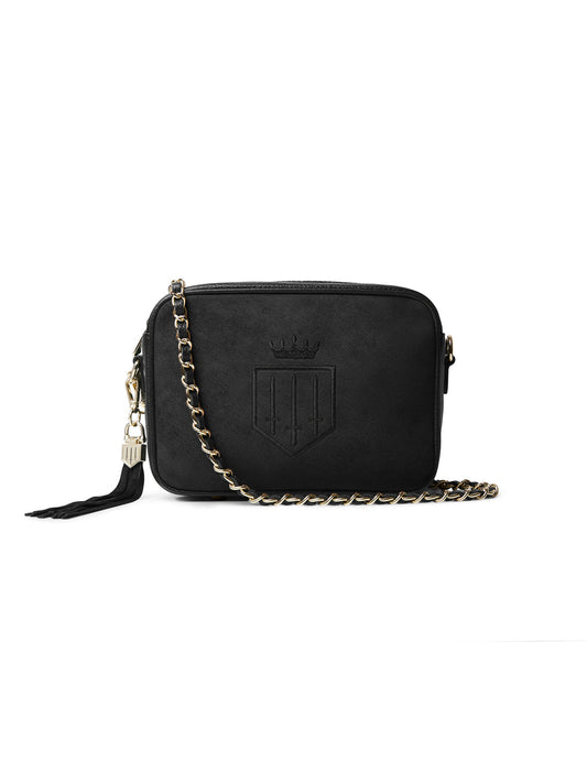 The Finsbury Women's Crossbody Bag - Black Suede