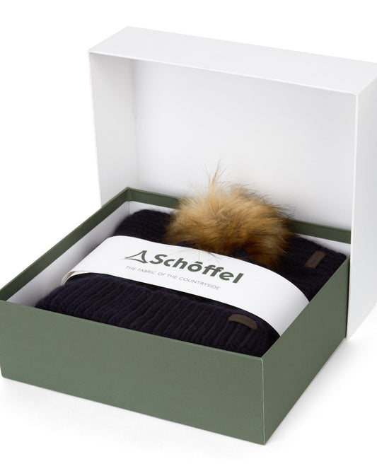 Bakewell Hat & Scarf Set Boxed Navy