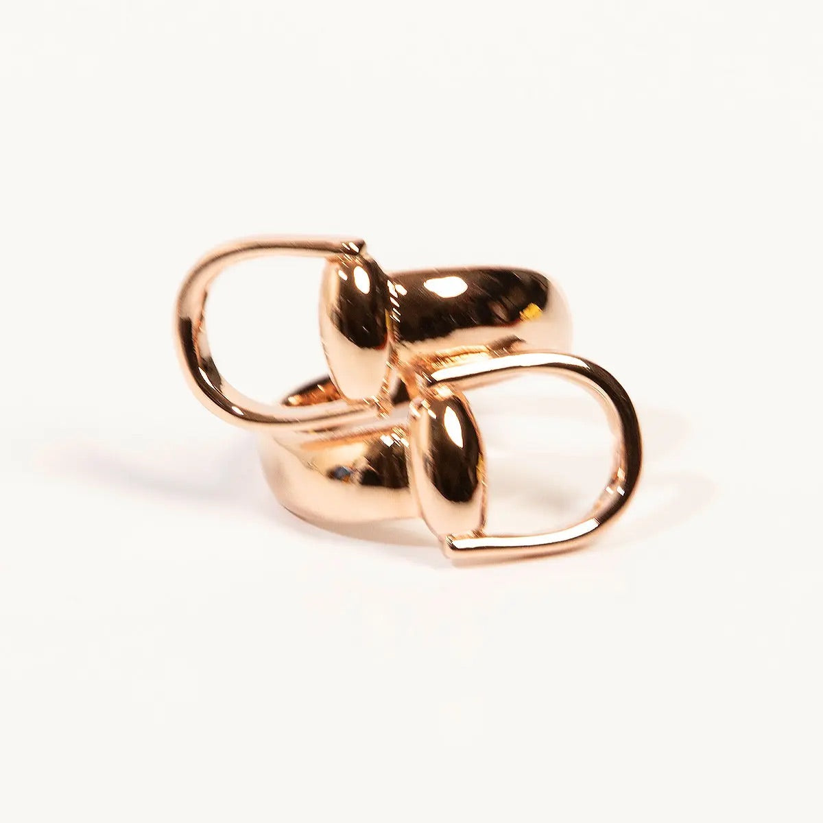 Snaffle Scarf Ring Rose Gold Finish