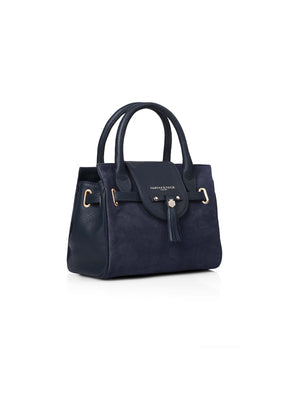 The Windsor Women's Mini Handbag - Navy Suede