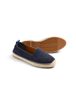 Fairfax & Favor Monaco Flat Navy Espadrilles