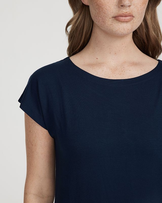 Holebrook Alice Capsleeve Top Navy