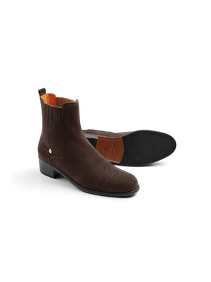 The Rockingham Chelsea Ankle Boot - Chocolate Suede
